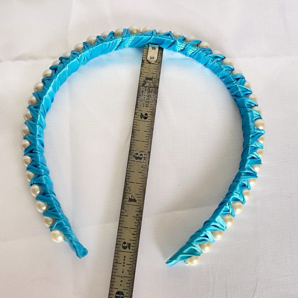 New Women and Girls Satin Hair Band Accessories Hand made blue - Picture 6 of 11